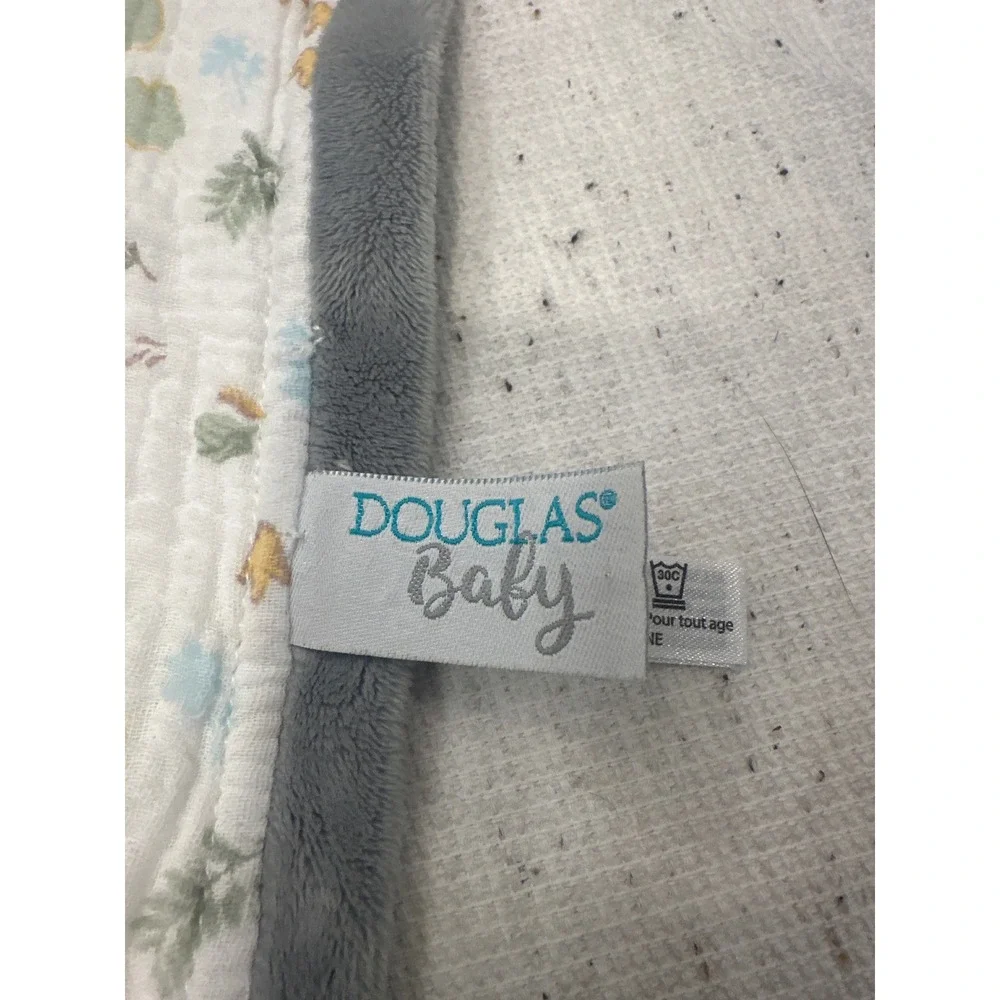Douglas Baby Gray Dinosaur Lovey Security Blanket Muslin large Botanical Print - Picture 6 of 7